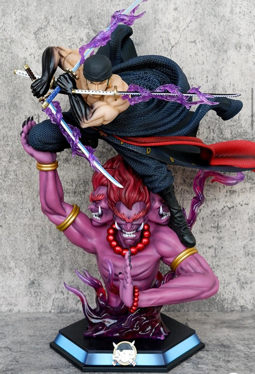 One Piece: Roronoa Zoro Ashura Demon Aura Figurine – Epic Combat Statue